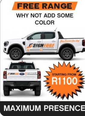 FREE RANGE Why not add some color. Starting from R1,100.00. Maximum presence